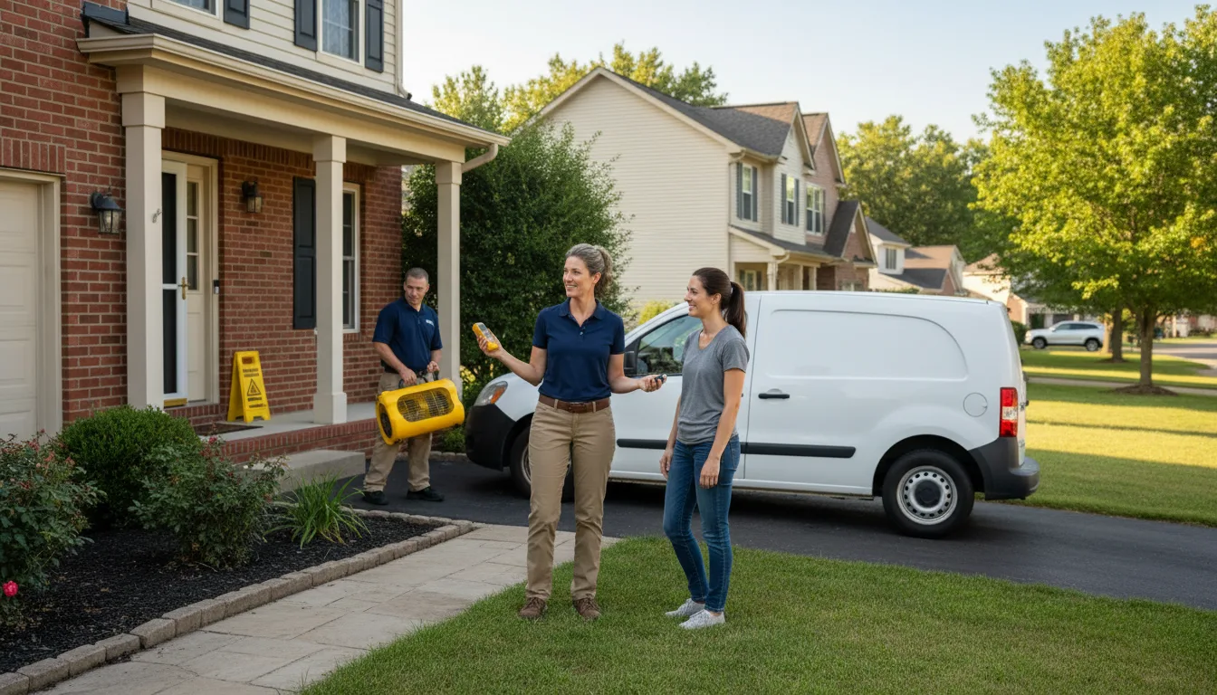 Residential water damage restoration in New Roads, LA
